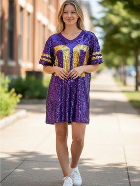 strapless open back dress Tie-Dye Swing Dress main image 0